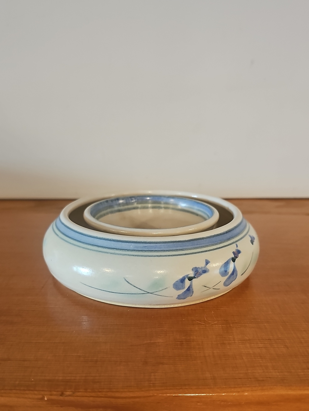 Mary Lou Westman Studio Pottery Pansy Ring Vase